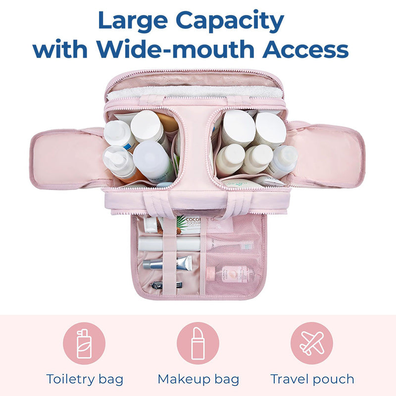 Large Wide-open Travel Makeup Bag