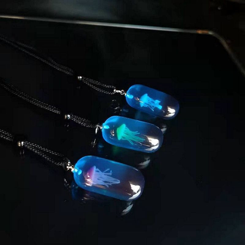 Glow in the Dark Jellyfish Necklace