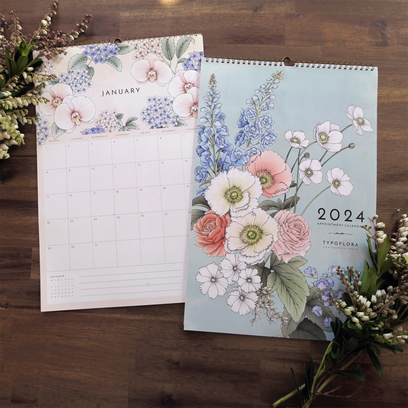 2024 ALWAYS FLOWERS APPOINTMENT WALL CALENDAR