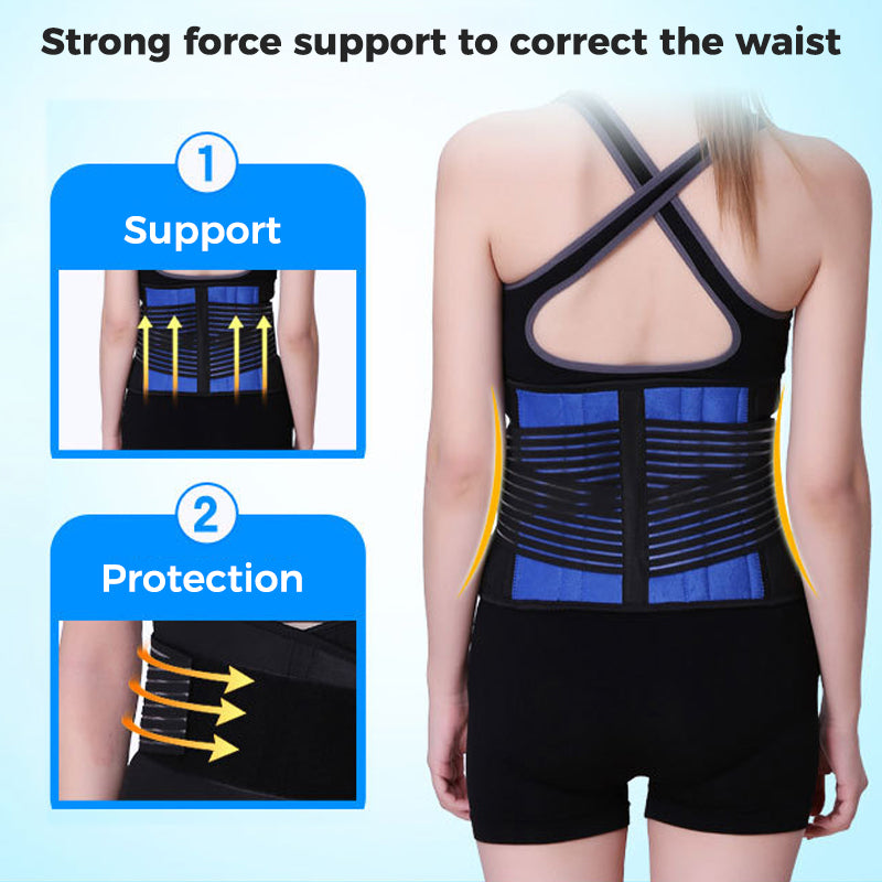 Lower lumbar back support brace