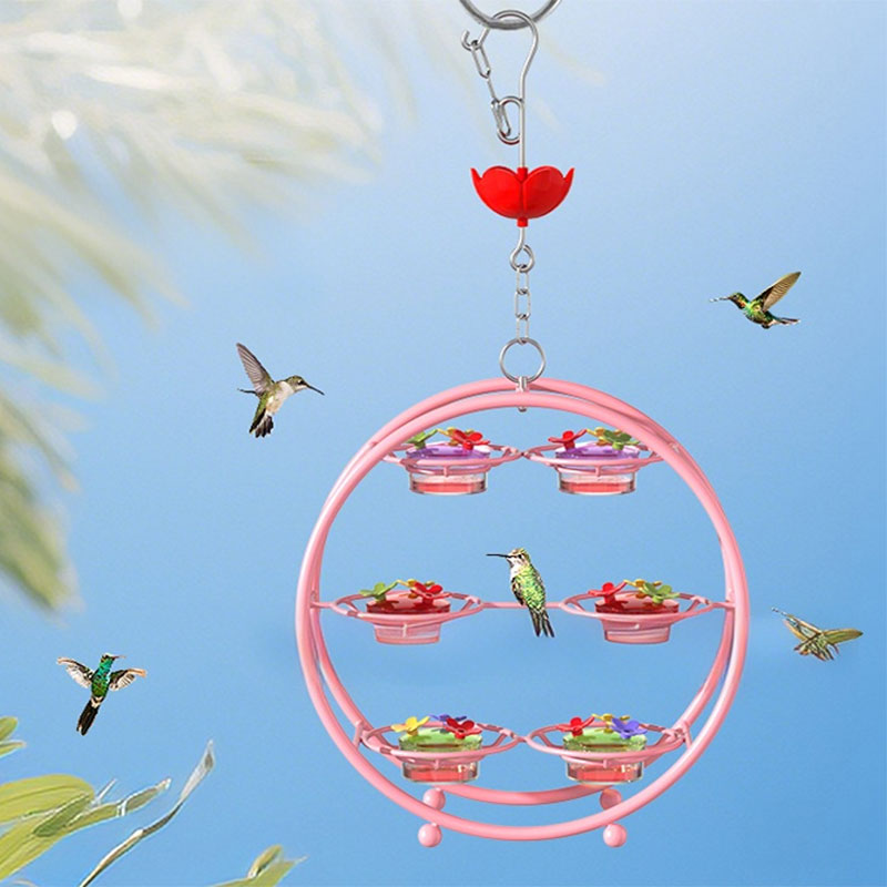 Metal Hanging Hummingbird Feeder