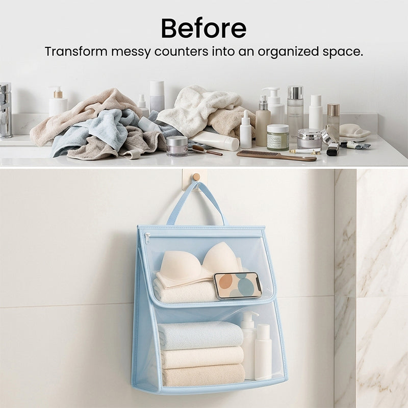 Transparent Waterproof Bathroom Hanging Bag