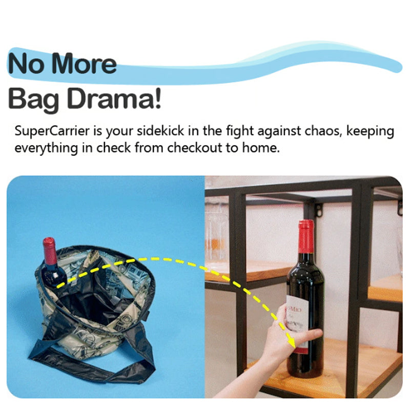 Foldable shoulder shopping bag