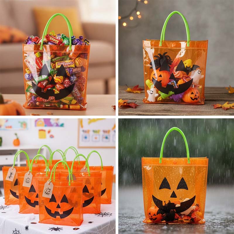 PVC Pumpkin Handle Bag