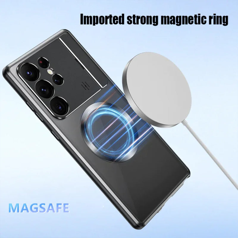 Magnetic Suction Folding Bracket Aromatherapy Phone Case For Samsung