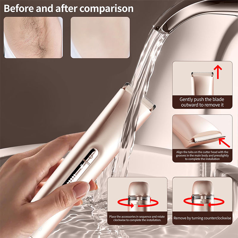 2-in-1 Electric Shaver & Bikini Trimmer for Women