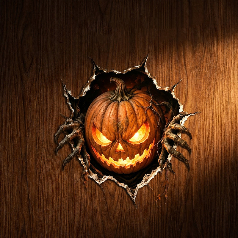 Halloween Spooky Cracked Wall 3D Decal Decoration