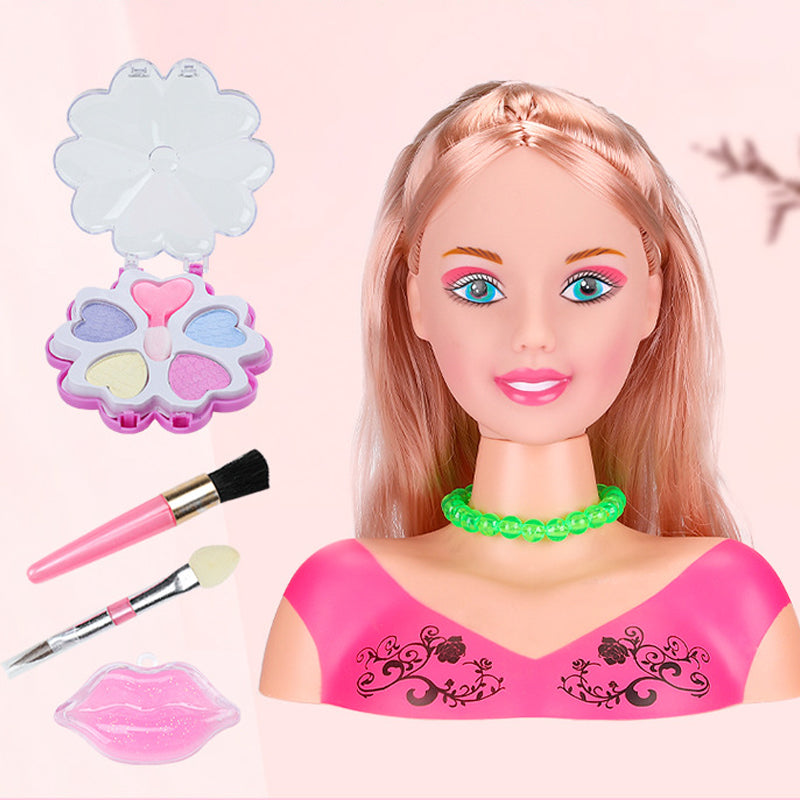 Makeup and Hair Styling Doll Head Toy Kit