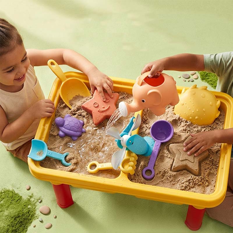 Kids Indoor & Outdoor Beach Water Table Playset – 15-Piece Set