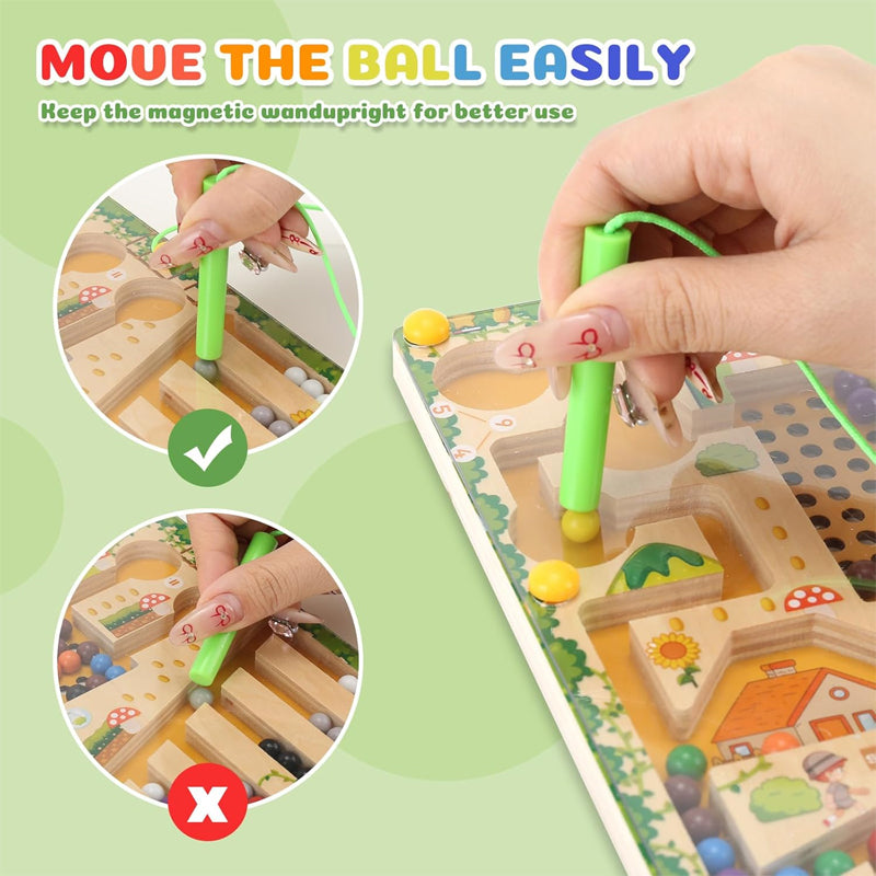 Rolling ball number maze