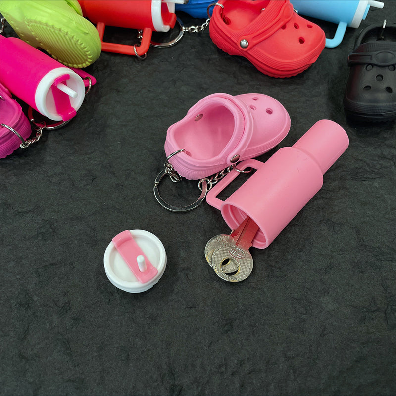 Ice Cup+Hole Shoe Keychain