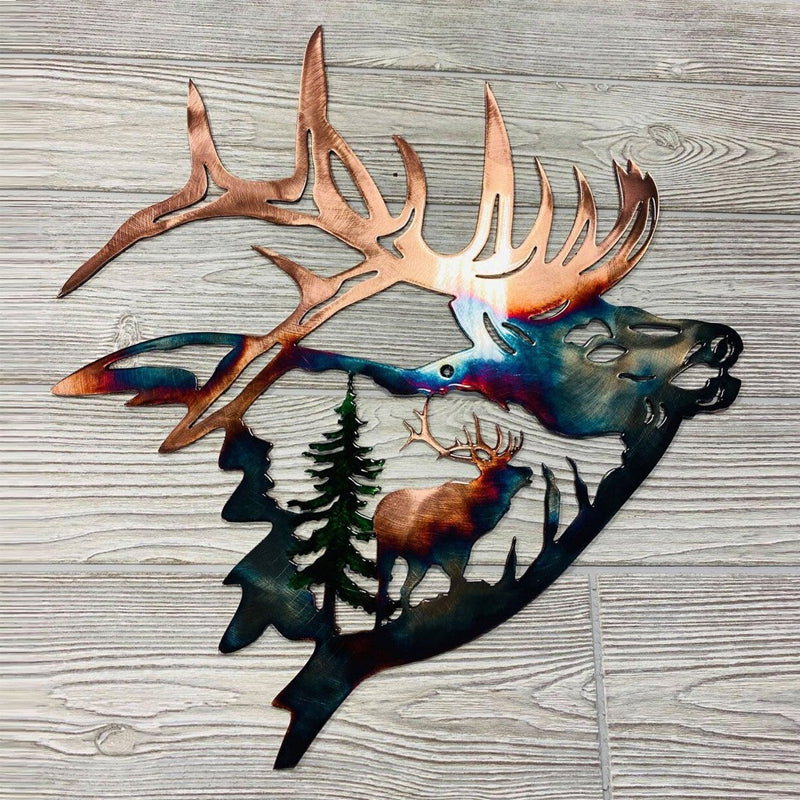 Rustic Style Wild Animals Metal Wall Decoration Art