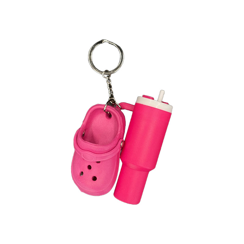 Ice Cup+Hole Shoe Keychain