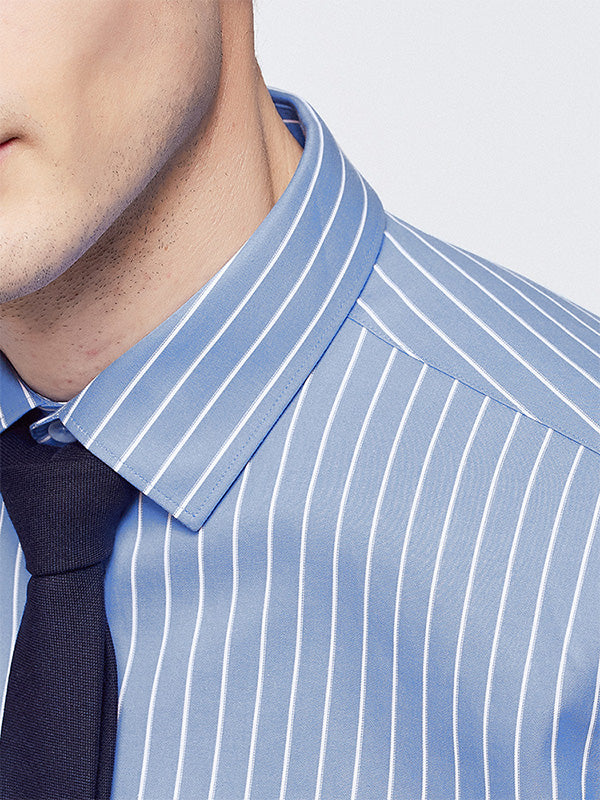 New Cotton Striped Contrast Color Shirt