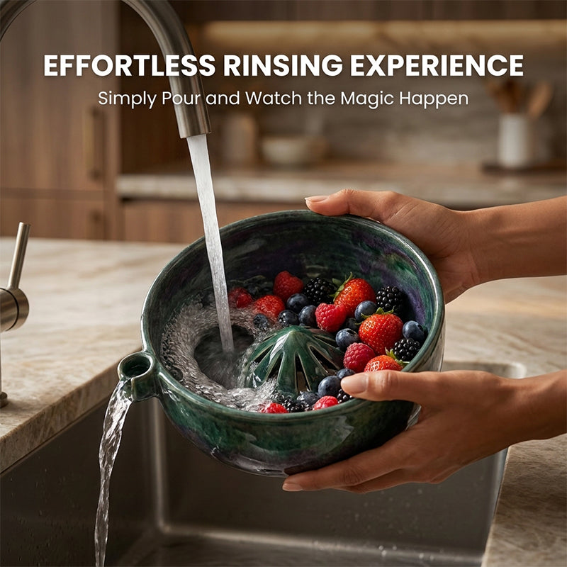 Berry Swirl Self-Cleaning Berry Wash Bowl