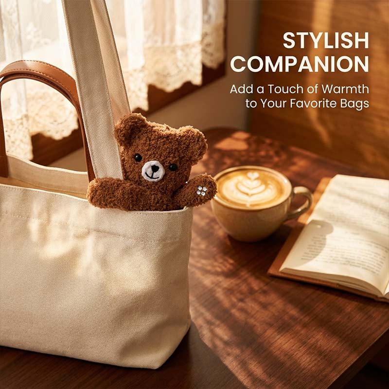 Wool crochet cute headphone bag pendant