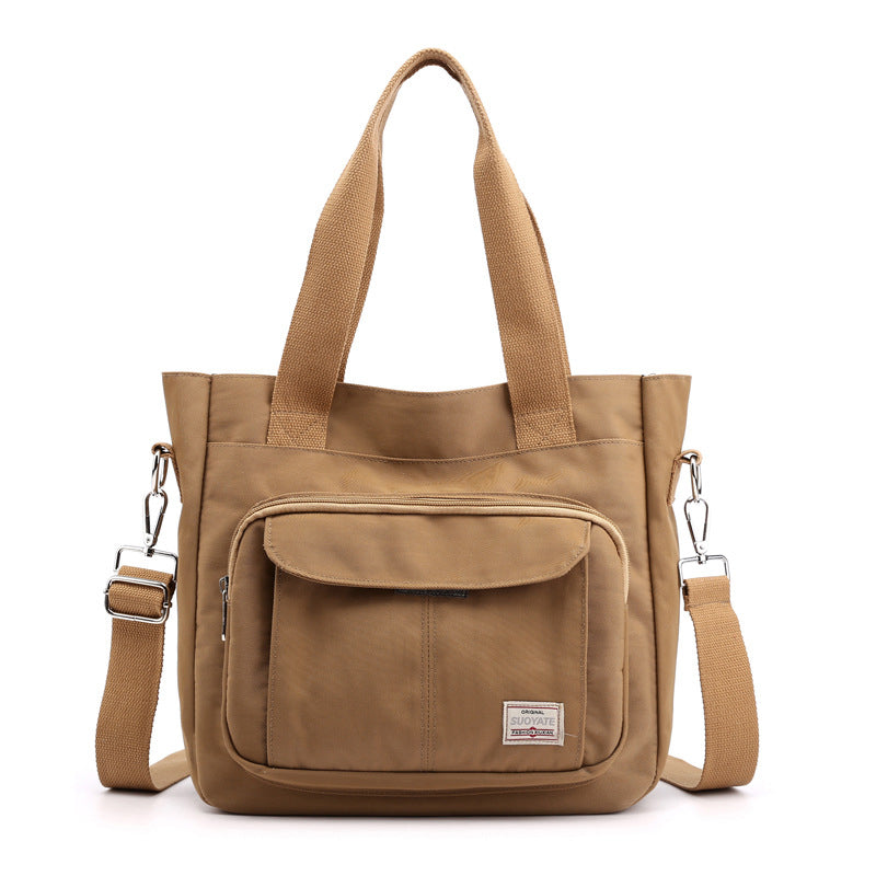 Large Capacity Solid Color Shoulder Bag