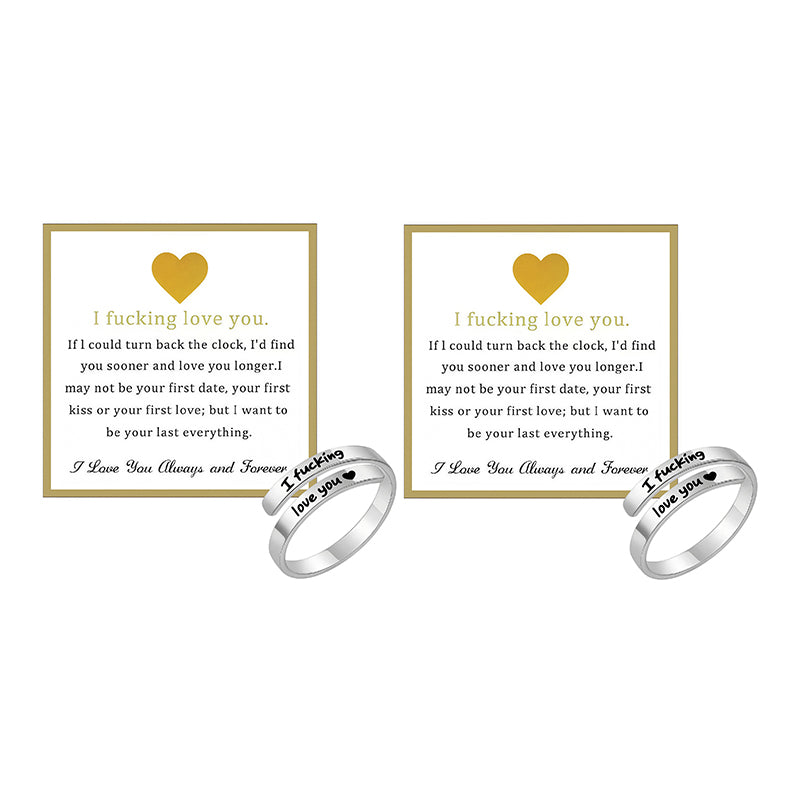 Engraved Heart Spiral Wrap Twist Vintage Promise Rings