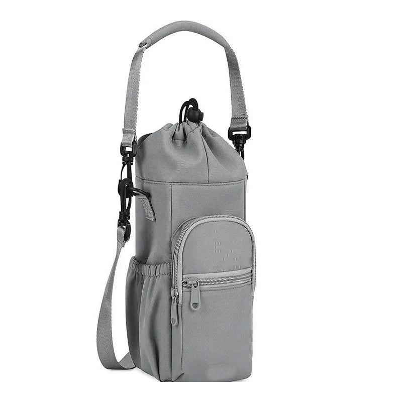 Portable Canvas Water Bottle Bag