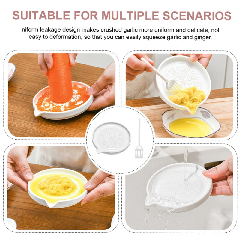 Ceramics Grater Plate with brush