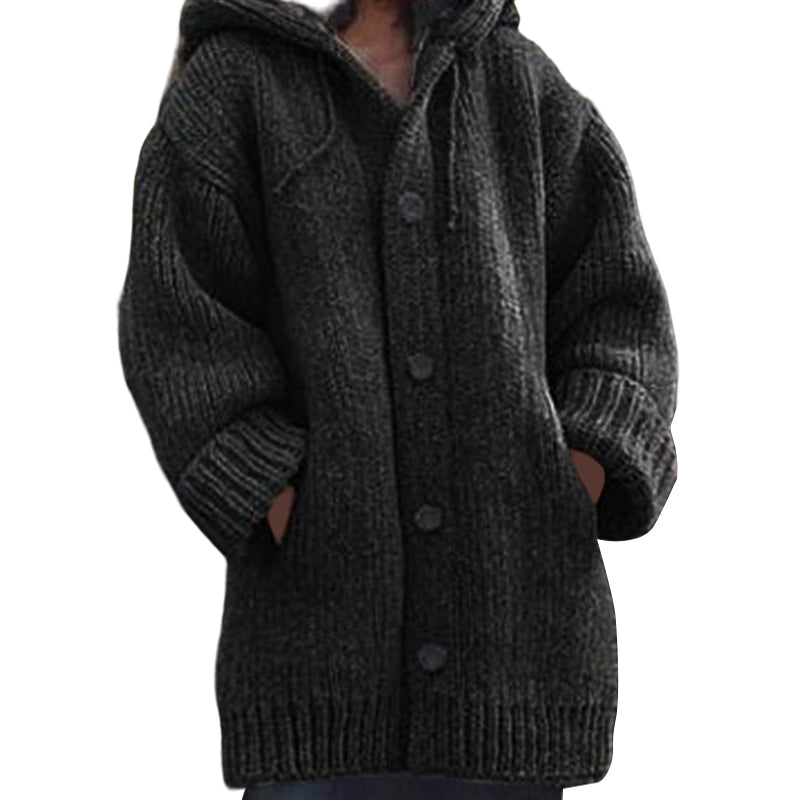 2023 NEW Button Down Hooded Knitted Cardigan👚