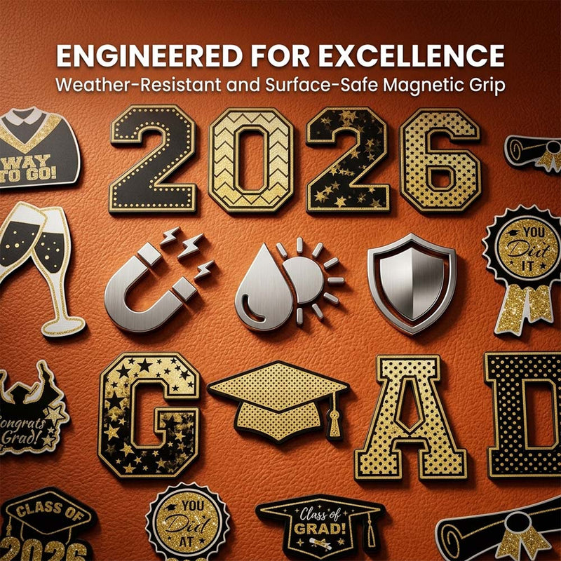 2026 Graduation Magnetic Car Decal Set