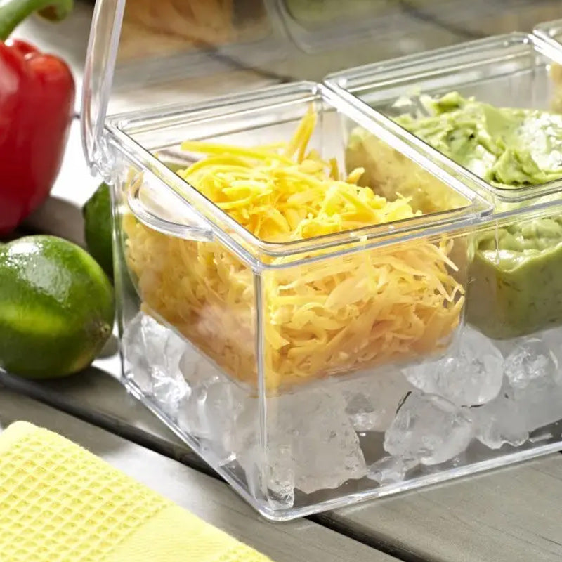 Ice Chilled Condiment Tray Set