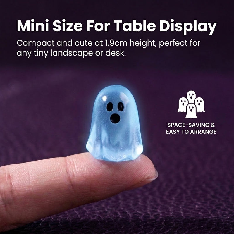 Glow In Dark Cute Ghost Resin Bead Set