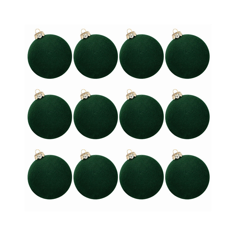 Velvet Christmas Ornaments. 12 pcs