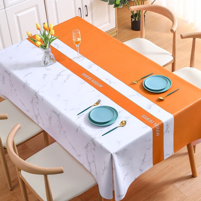 Marble Tablecloth Waterproof and Oil-proof