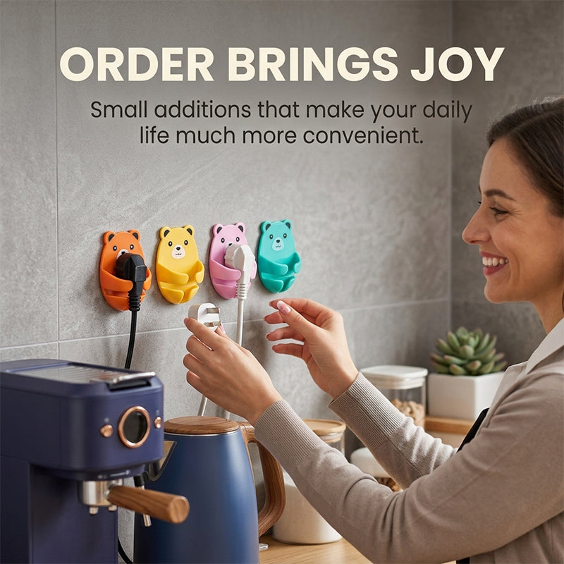 Strong Adhesive Wall Plug & Cord Organizer