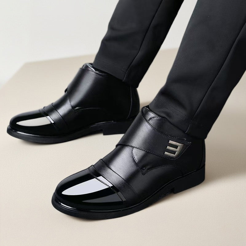 Men's Winter Leather Shoes Plush Warm Comfortable