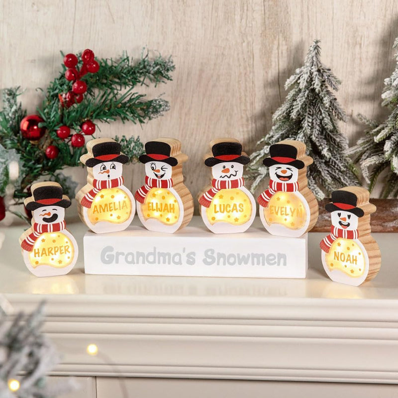 Personalized Snowman Wooden Decoration