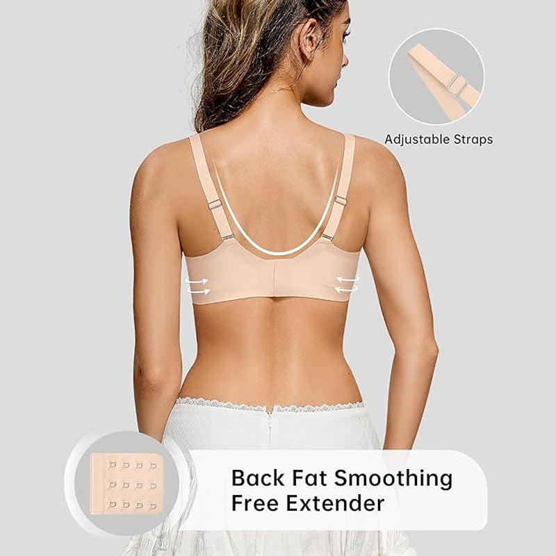 Womens Wireless Bras Scalloped Push Up Bralettes