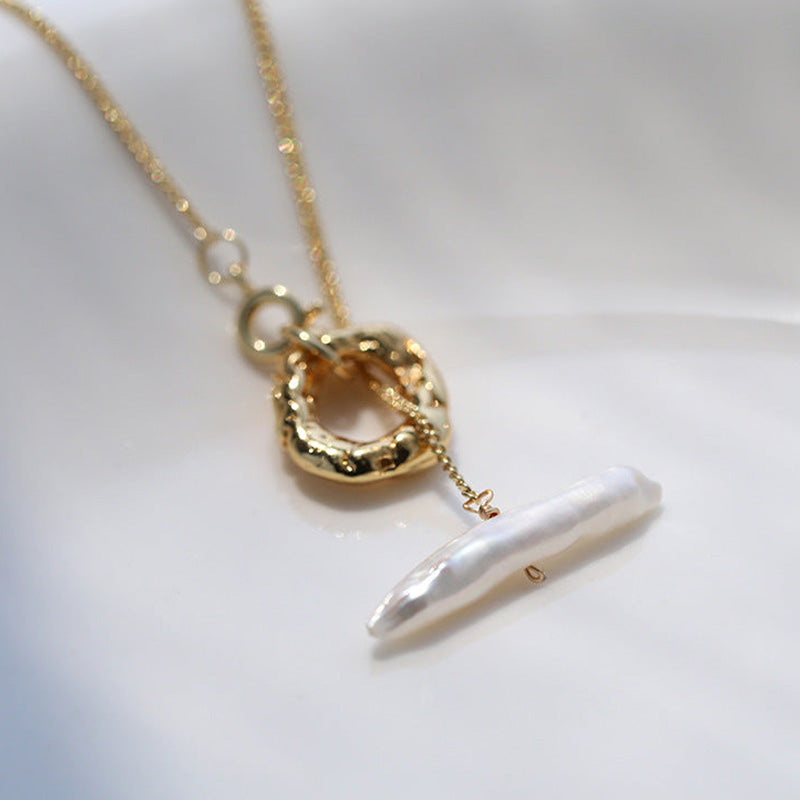 Baroque Pearl Clasp Necklace