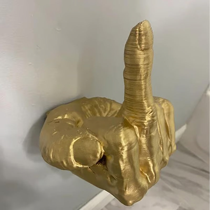 Wall mounted middle finger hook