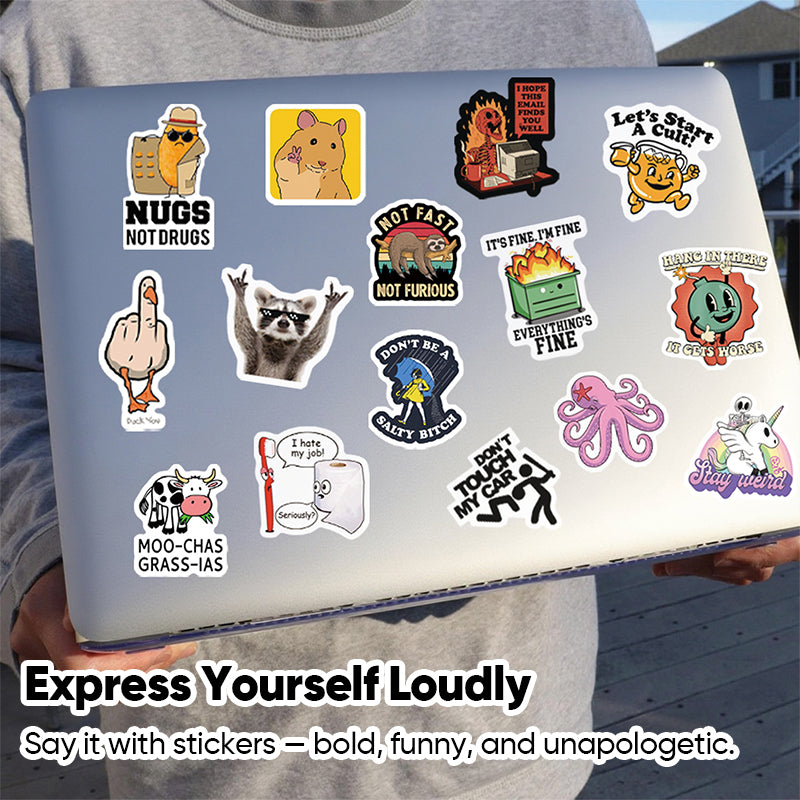 130 PCS Funny Saying Sticker