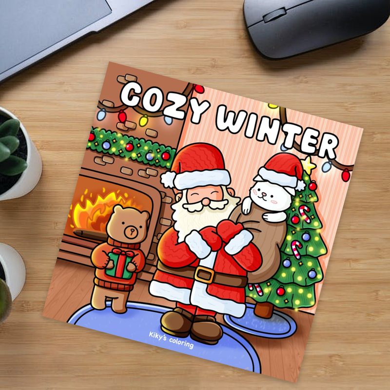 Cozy Winter - Santa Claus Colouring Book