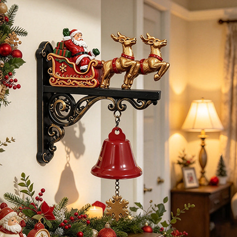 Santa Sleigh Decor with Bell