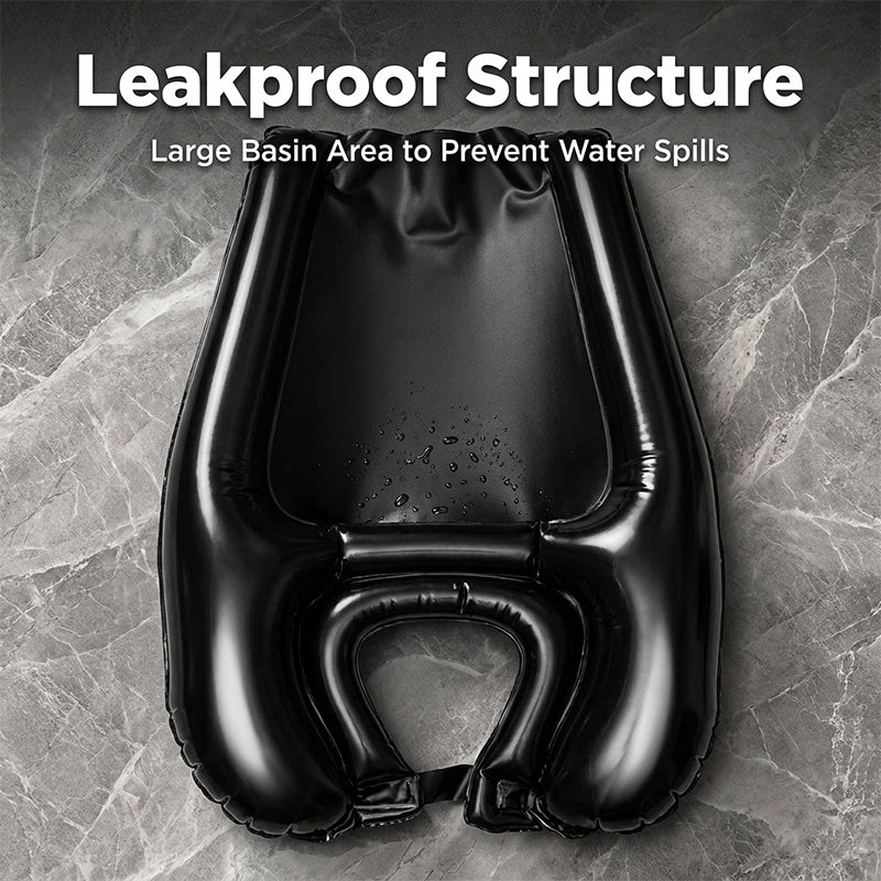 Inflatable shampoo basin
