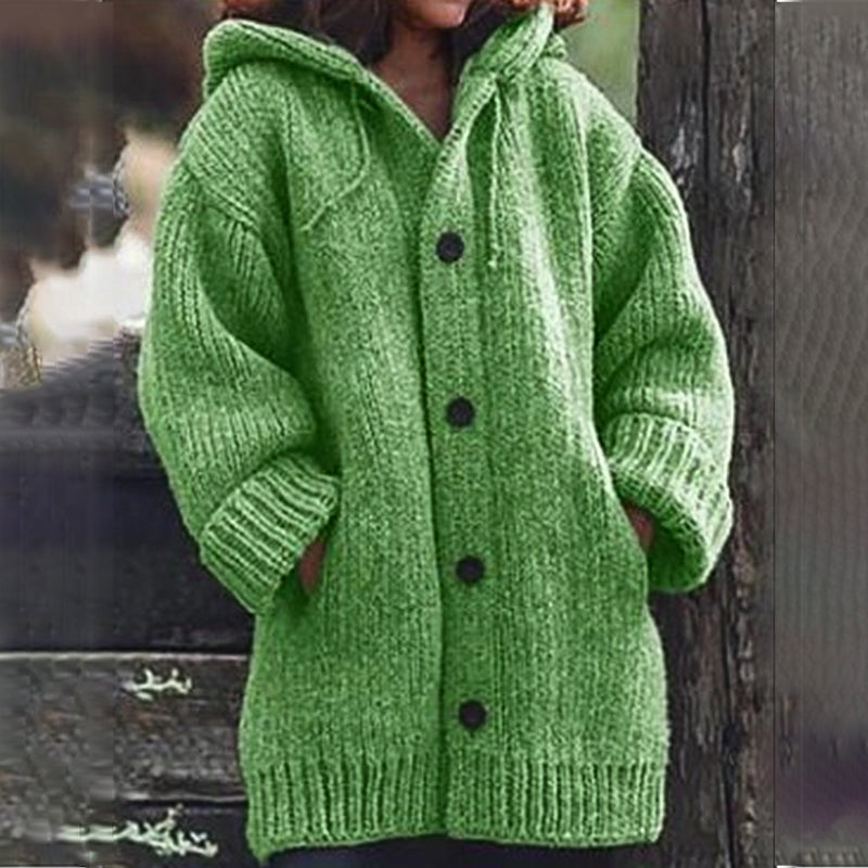 2023 NEW Button Down Hooded Knitted Cardigan👚