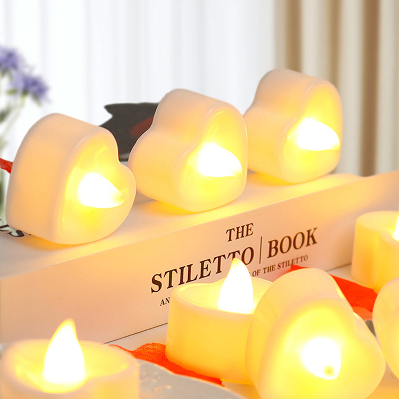 24pcs LED Heart-shaped Electronic Candle Light