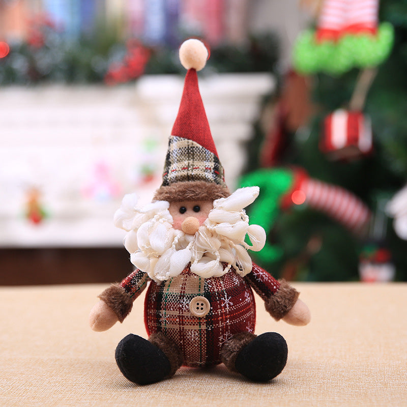 Christmas snowflake plaid doll