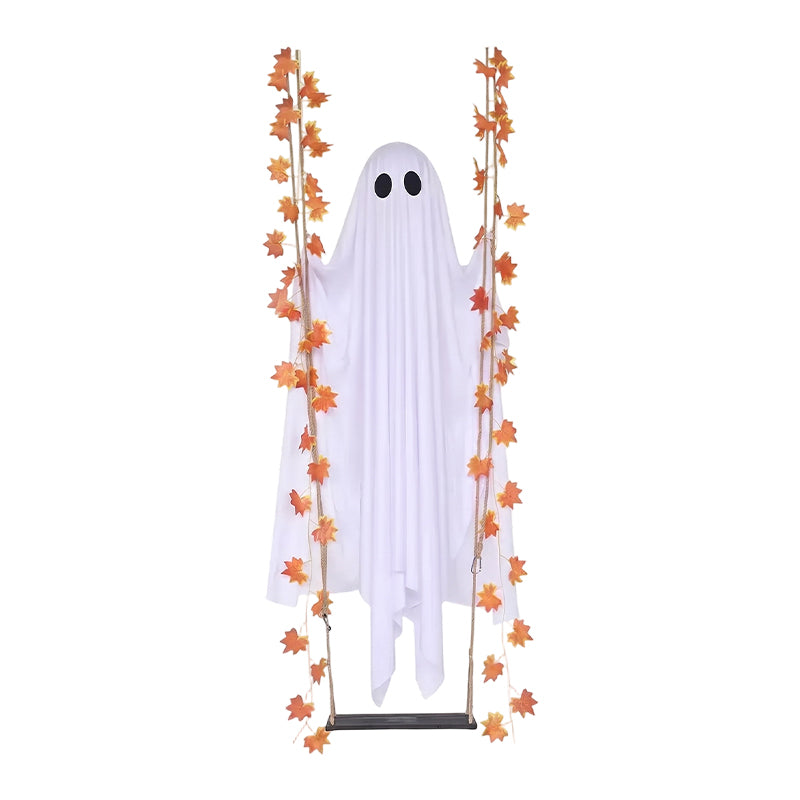 LED Light-Up Swinging Ghost Halloween Decoration