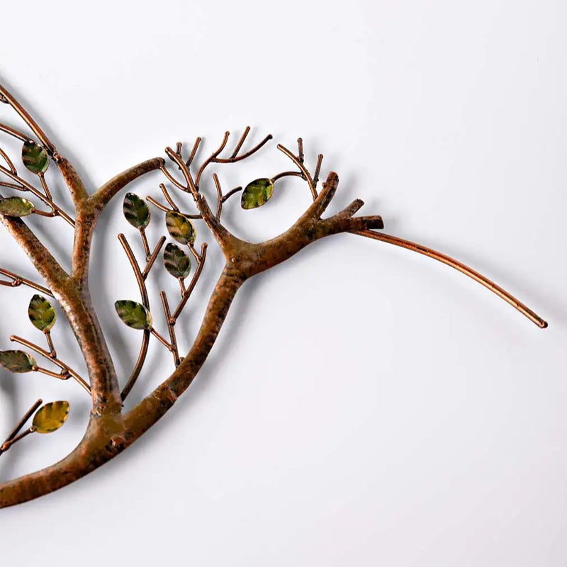 Hummingbird & Twig Metal Wall Decor