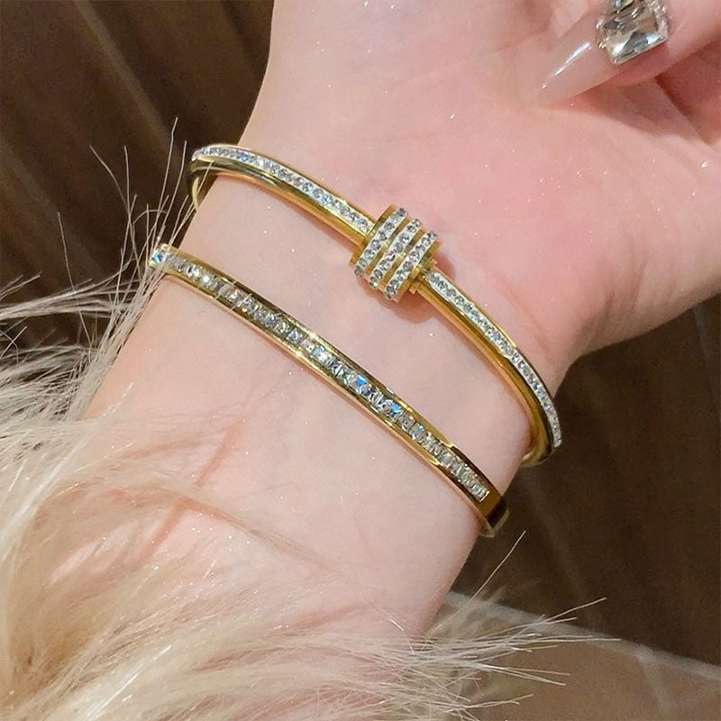 Gold-Plated Zircon Bracelets