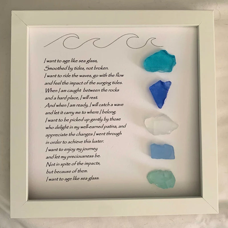 Sea Glass Art Photo Frame