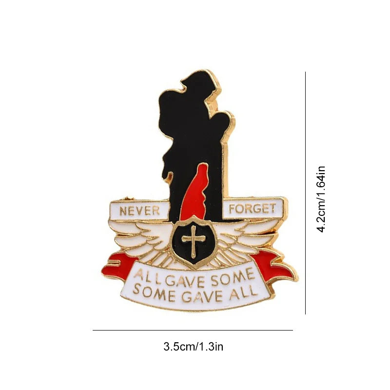 Red Poppy Remembrance Day Badge