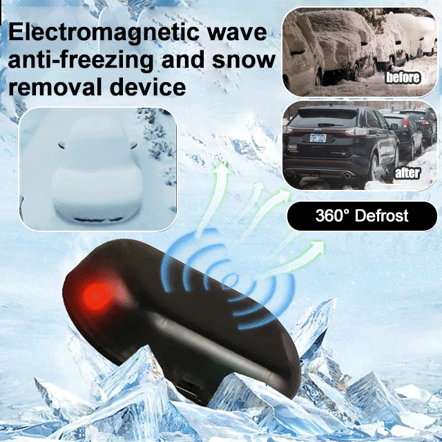Electromagnetic wave antifreeze and snow removal device