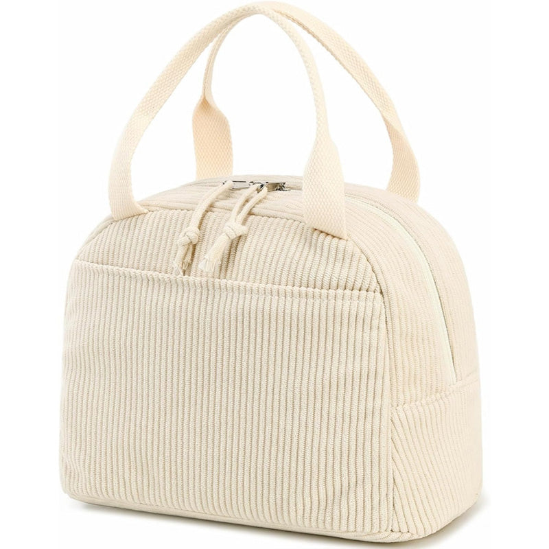 Corduroy Printed Tote Lunch Bag